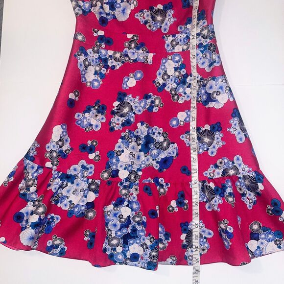 Diane von Furstenberg DVF Topanga Pink Floral Jacquard Fit & Flare Dress Women 2 - Picture 10 of 13